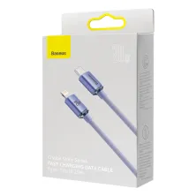 Кабель Baseus Crystal Shine Series Fast Charging Data Cable Type-C to Lightning PD 20W 1.2m Фіолетовий