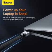 Кабель Baseus CoolPlay Series Fast Charging Data Cable Type-C to Type-C 100W 20V 5A 2m Чорний