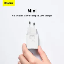 Сетевое зарядное устройство Baseus Super Si Quick Charger 1C QC3.0+PD3.0 25W Type-C 3A Белый