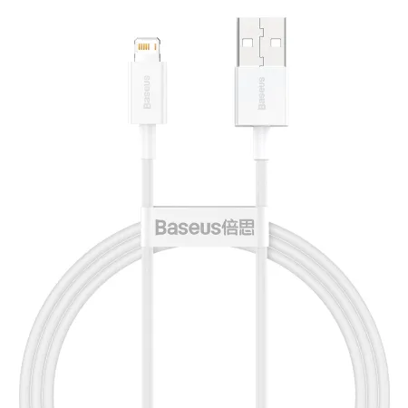 Кабель Baseus Superior Series Fast Charging Data Cable USB to Lightning 2.4A 1m Білий