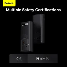 Автомобильный инвертор Baseus Super Si Inverter 500W (220V CN/EU) 2Розетки+USB+Type-C 3A с технологией QC3.0+PD3.0 Черный