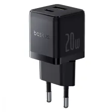Мережевий зарядний пристрій Baseus Palm Fast Charger QC3.0+PD3.0 20W USB+Type-C 3A Чорний