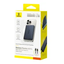 УМБ Baseus PicoGo AM41 Ultra-Slim Qi2 Magnetic 10000mAh 27W QC3.0+PD3.0 з функцією MagSafe и Qi2 15W Чорний