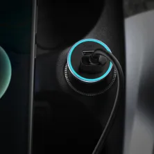 Автомобільний зарядний пристрій Baseus Golden Contactor Max Dual Fast Charger Car Charger 60W USB+Type-C Сірий