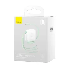 Кабель Baseus Traction Series Retractable 3-in-1 Fast Charging Data Cable Type-C to Lightning+Type-C+MicroUSB 100W 1.7m Зелений