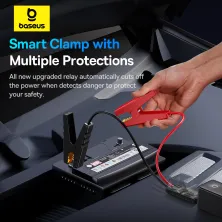 Пускозарядное устройство Бустер Baseus Super Energy Alpha Series Jump Starter 3in1 12V 6000mAh 600A с функцией Павербанка и LED фонарика Черный