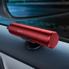 Аварійний молоток і ніж для ременя автомобільний Baseus Sharp Tool Safety Hammer Червоний