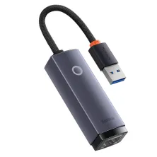 USB Переходник Baseus Lite Series Ethernet 1000 Mbps Type-A to RJ45 Сірий