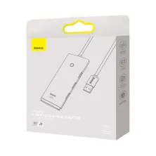 USB-хаб Baseus 4in1 Lite Series 4-Port Type-A HUB Adapter Type-A to USB3.0*4 кабель 2м Белый