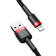 Кабель Baseus Cafule Cable USB to Lightning 2A 3m Чорно-Червоний