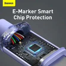 Кабель Baseus Crystal Shine Series Fast Charging Data Cable Type-C to Type-C 100W 20V 5A 2m Фіолетовий
