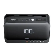 Пускозарядное устройство Бустер Baseus Super Energy 4in1 12V 6000mAh 600A с функцией Павербанка 5V/3A и Компрессора Черный