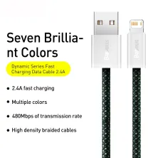 Кабель Baseus Dynamic 2 Series Fast Charging USB to Lightning 2.4A 1m Зелений