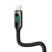 Кабель Baseus Display Series Fast Charging Data Cable USB to Type-C 66W 11V 6A 2m Чорний