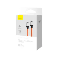Кабель Baseus CoolPlay Series Fast Charging Data Cable Type-C to Type-C 100W 20V 5A 1m Помаранчевий