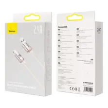 Кабель Baseus Crystal Shine Series USB to Lightning 2.4A 2m Рожевий