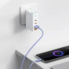 Кабель Baseus Crystal Shine Series Fast Charging Data Cable USB to Type-C 100W 20V 5A 1.2m Фіолетовий