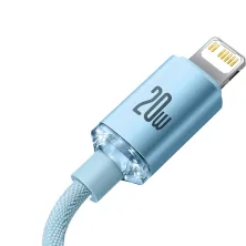 Кабель Baseus Crystal Shine Series Fast Charging Data Cable Type-C to Lightning PD 20W 2m Блакитний