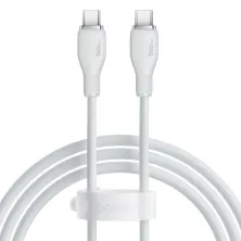Кабель Baseus Pudding Series Fast Charging Data Cable Type-C to Type-C 100W 20V 5A 1.2m Білий