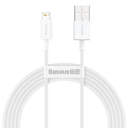 Кабель Baseus Superior Series Fast Charging Data Cable USB to Lightning 2.4A 2m Білий