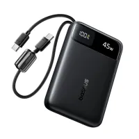 УМБ Baseus EnerFill FC11 10000mAh 45W и двумя встроенными кабелями Type-C 45W Черный