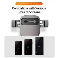 Автодержатель для телефона Baseus Cube Gravity Vehicle в воздуховод Серебристый