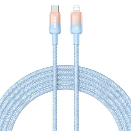 Кабель Baseus Discolor Series Fast Charging Data Cable Type-C to Lightning PD 20W 2m Блакитний