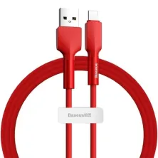 Кабель Baseus Silica Gel Series Fast Charging Data Cable USB to Lightning 2.4A 1m Красный