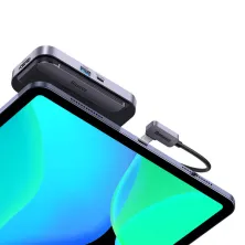 USB-хаб Baseus 4in1 PadJoy 4-Port Type-C HUB Adapter Type-C to USB3.0*1, Type-C*1, 4KHDMI, AUX Сірий