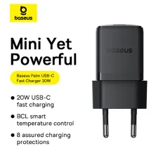 Сетевое зарядное устройство Baseus Palm Fast Charger 1C PD3.0 20W Type-C 3A Черный