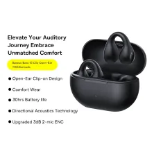 Беспроводные наушники открытого типа Baseus Bass 15 Clip Open-Ear Wireless TWS Earbuds Черный
