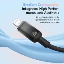Кабель Baseus Discolor Series Fast Charging Data Cable Type-C to Lightning PD 20W 1m Чорний