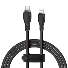 Кабель Baseus Pudding Series Fast Charging Data Cable Type-C to Lightning PD 20W 1m Чорний