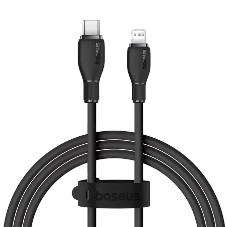 Кабель Baseus Pudding Series Fast Charging Data Cable Type-C to Lightning PD 20W 1m Чорний