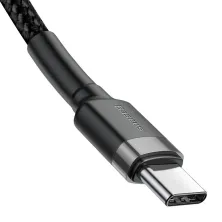Кабель Baseus Cafule Flash Charging Data Line Cable Type-C to Type-C PD 2.0 QC 3.0 60W 20V 3A 2m Чорний