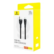 Кабель Baseus Flash 2 Series Fast Charging Data Cable USB to Type-C 100W 20V 5A 2m Черный