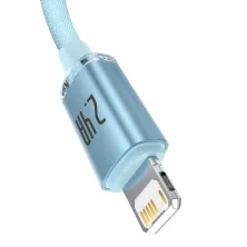Кабель Baseus Crystal Shine Series USB to Lightning 2.4A 1.2m Блакитний