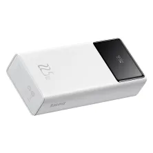 УМБ Baseus Star-Lord Digital Display 30000mAh 22.5W с технологией QC3.0+PD3.0 2USB+Type-C + Кабель USB to Type-C Белый
