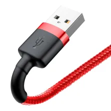 Кабель Baseus Cafule Cable USB to Lightning 2.4A 1m Червоний