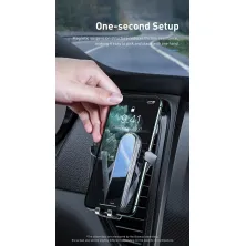 Автодержатель для телефона Baseus Penguin Gravity в воздуховод Черный