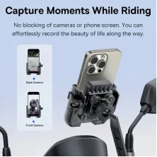 Тримач телефону на велосипед Baseus GoTrip Series Bike Phone Mount Rearview Mirror з кріпленням на дзеркало Чорний