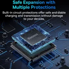 USB-хаб Baseus 4in1 AcmeJoy 4-Port Type-C HUB Adapter Type-C to USB3.0*3, Type-C*1 Серый