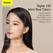 Макияжное косметическое зеркало с подсветкой Baseus Smart Beauty Series Lighted Makeup Mirror with Storage Box c ящиком для хранения Белый