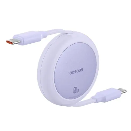 Кабель Baseus Free2Pull Mini Charging Data Cable Type-C to Type-C 60W 1m Фіолетовий