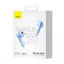 Беспроводные Bluetooth наушники Baseus Bowie WX5 True Wireless TWS Earphones Голубой