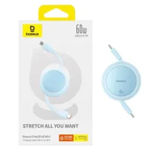 Кабель Baseus Free2Pull Mini Charging Data Cable Type-C to Type-C 60W 1m Голубой
