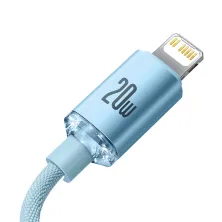 Кабель Baseus Crystal Shine Series Fast Charging Data Cable Type-C to Lightning PD 20W 1.2m Блакитний