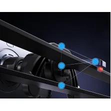 Бездротовий автомобільний зарядний пристрій Baseus LightChaser Triple-Coil Wireless Charging Electric Car Mount з технологією Qi 15W Чорний
