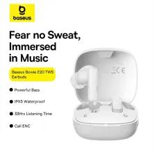 Бездротові навушники Bluetooth Baseus Bowie E20 True Wireless TWS Earphones Білий