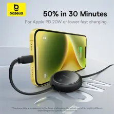 Кабель Baseus Free2Pull Retractable Fast Charging Data Cable Type-C to Lightning PD 20W 1m Чорний